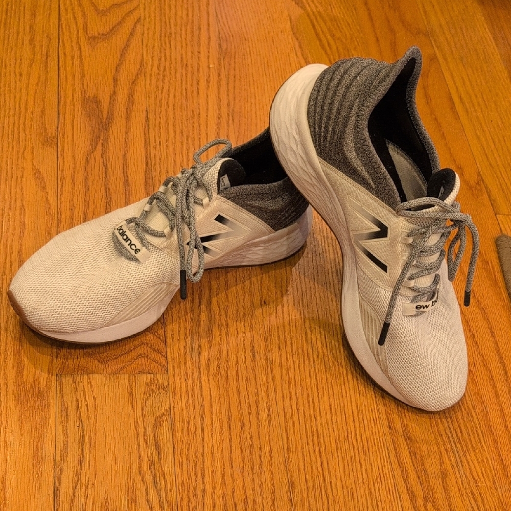 New Balance White and Gray Athletic Shoes